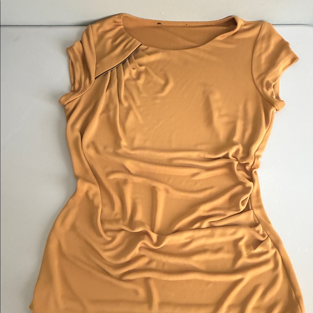 Stylish Tan Short Sleeve Top